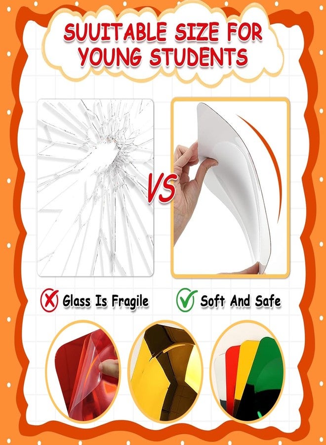 سوتينج مجموعة مرايا جدارية حسية من 4 قطع من سوتينغ، مرآة فقاعات أكريليك بتصميم إسكندنافي طبيعي، ديكور جداري بوهيمي، ألعاب حسية، تصميم داخلي للفصول الدراسية، المنزل، غرفة المعيشة، غرفة النوم (10 × 10 بوصة) - Image 3